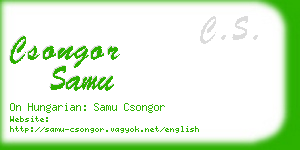 csongor samu business card